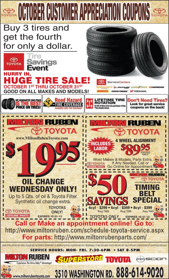 Toyota Service Coupons
